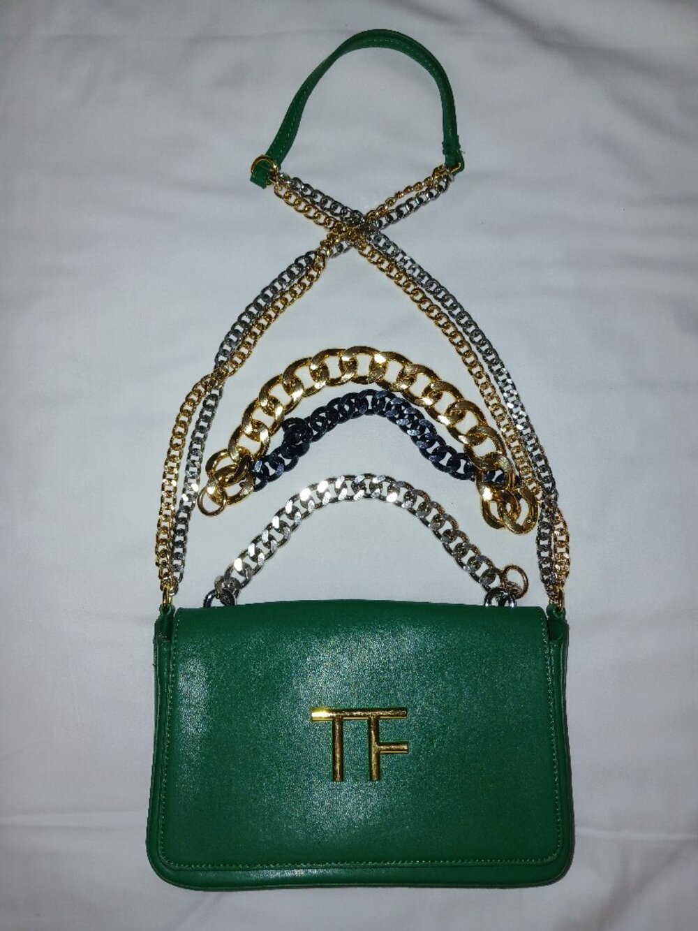 The Tom Ford Small Palmellato Leather Triple Chain Shoulder Bag